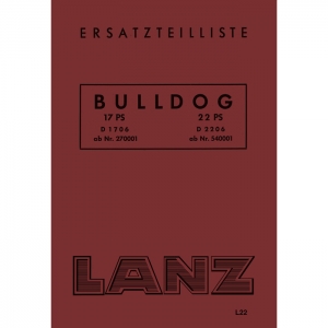 Lanz-Bulldog-Ersatzteilliste D-1706 D-2206 17-PS 22-PS